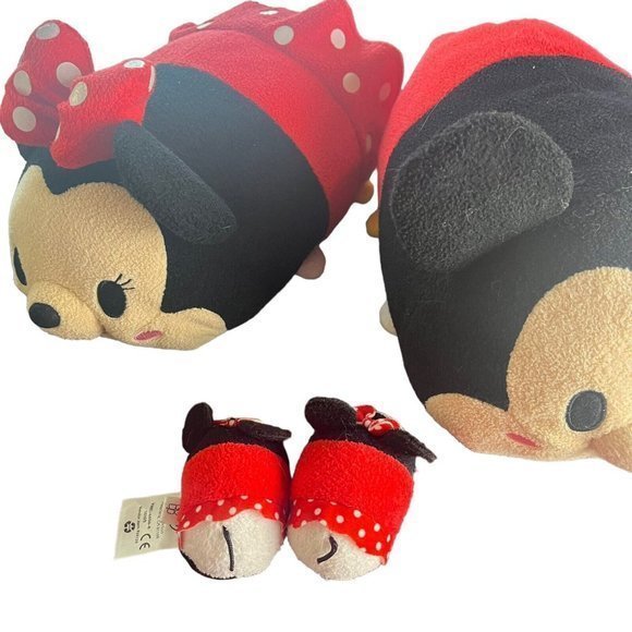 Tsum Tsum Disney Lot Mickey Minnie Mouse Set of 4 Plush Toy 2 Small 2 Large Cute - Picture 8 of 10